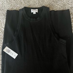 Black halter neckline dress from Aritzia